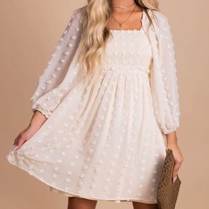 Vici Pom Pom long sleeve dress